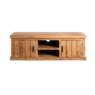 Meuble TV Dhruv bois mangue/nougat