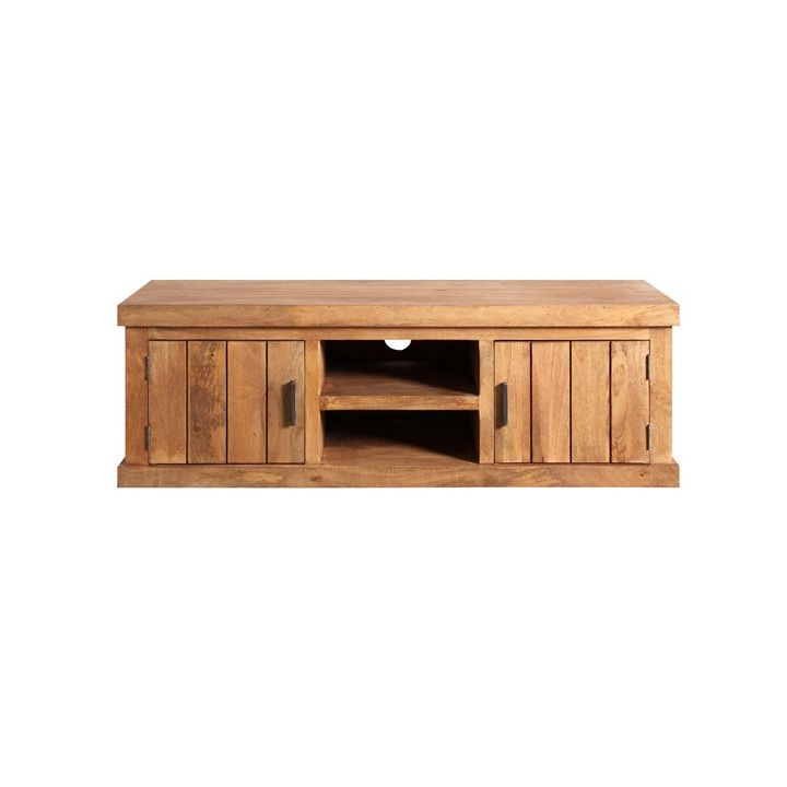 Meuble TV Dhruv bois mangue/nougat