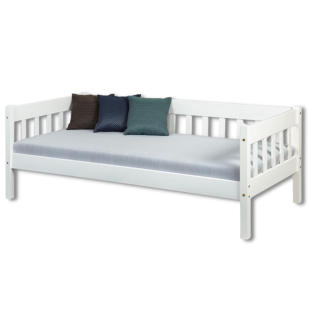 Lit avec sommier 90x200 cm Sintro blanc