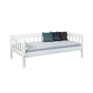 Lit avec sommier 90x200 cm Sintro blanc