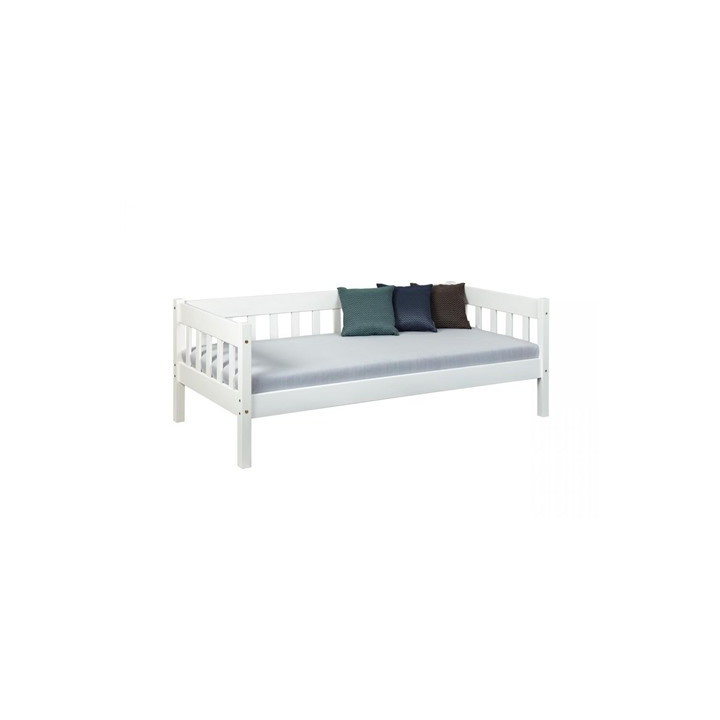 Lit avec sommier 90x200 cm Sintro blanc
