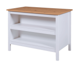 Ilot Julina blanc/chêne artisan