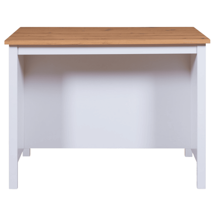 Ilot Julina blanc/chêne artisan