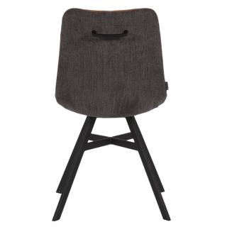 Chaise Nynke cognac / graphite