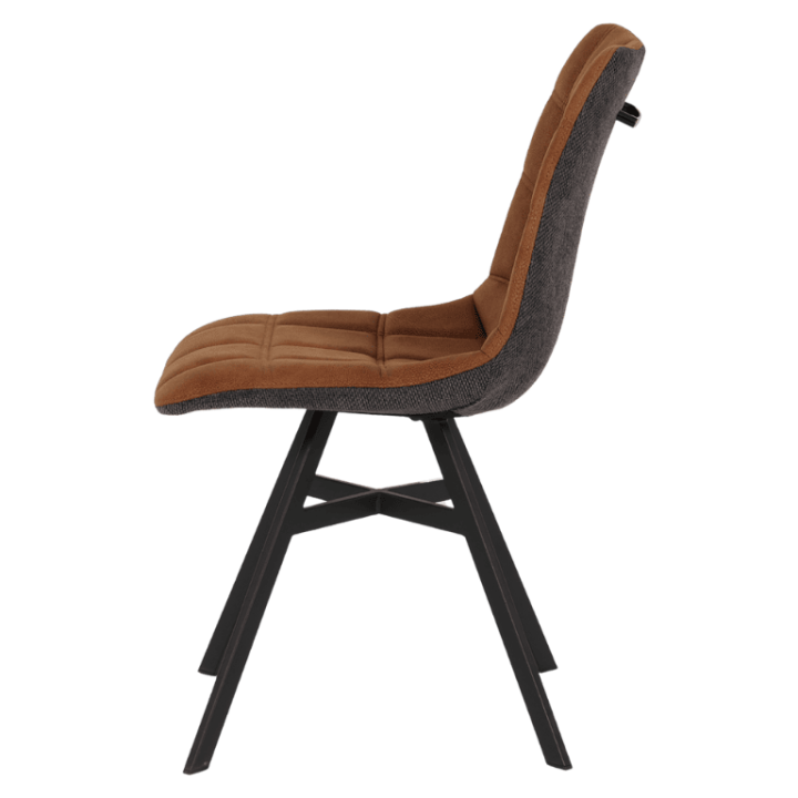 Chaise Nynke cognac / graphite