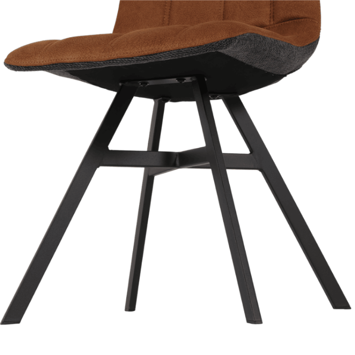 Chaise Nynke cognac / graphite