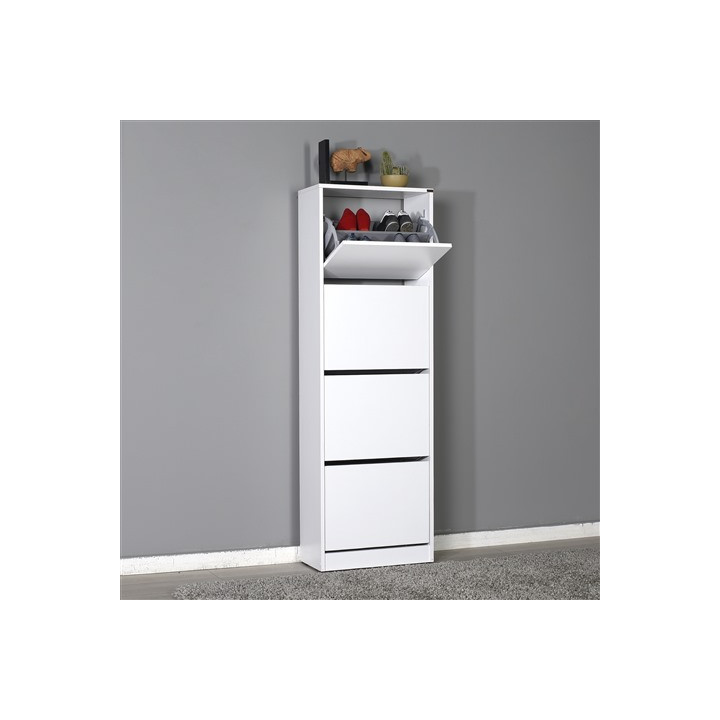 Meuble à chaussures SHC-340-BB-1 blanc