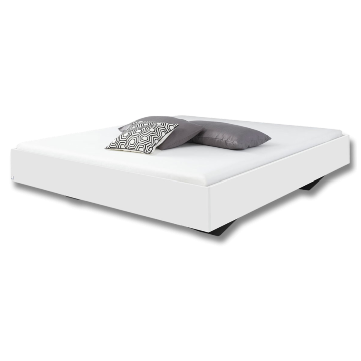 Cadre de lit blanc mat 180 cm x 200 cm Phoenix