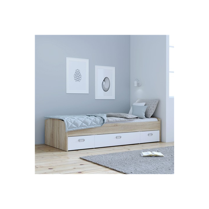 Lit 90x200 Mia chêne sonoma