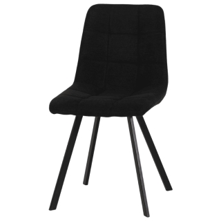 Chaise en tissu noir Stella