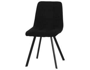 Chaise en tissu noir Stella