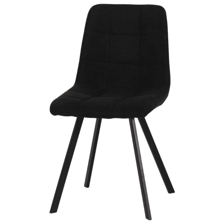Chaise en tissu noir Stella