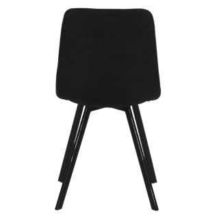 Chaise en tissu noir Stella