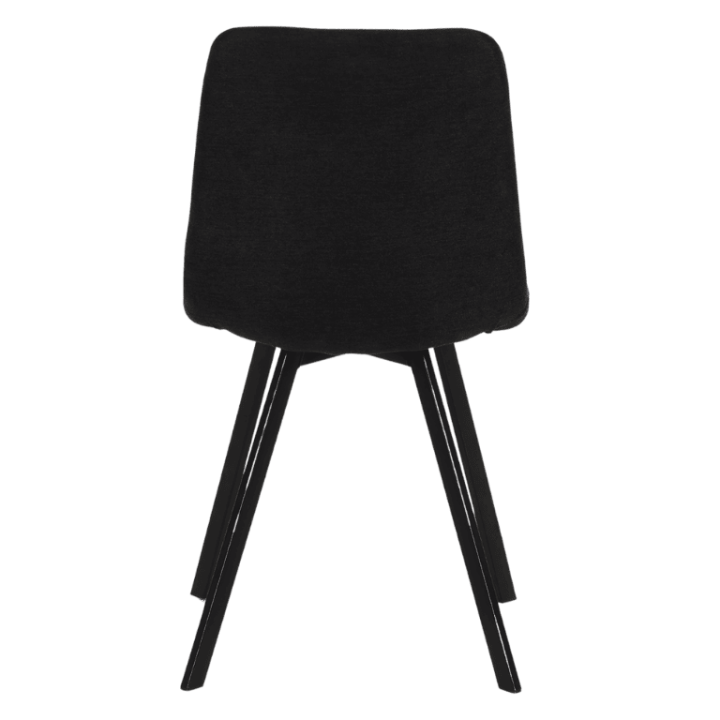 Chaise en tissu noir Stella