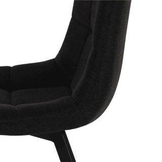 Chaise en tissu noir Stella