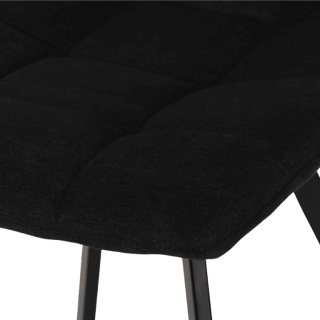 Chaise en tissu noir Stella
