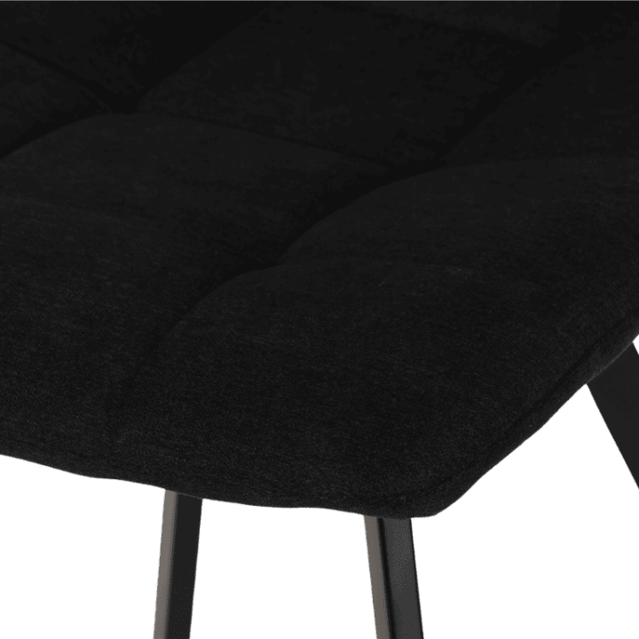 Chaise en tissu noir Stella