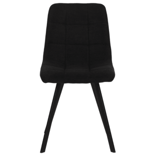 Chaise en tissu noir Stella