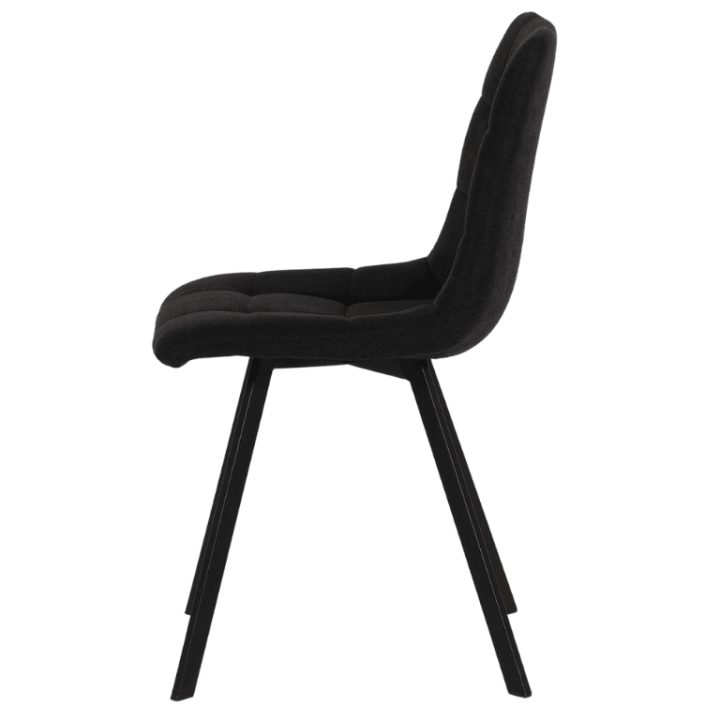 Chaise en tissu noir Stella