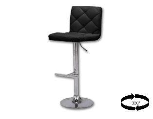 Tabouret de bar Ovied Pu noir 5513-2