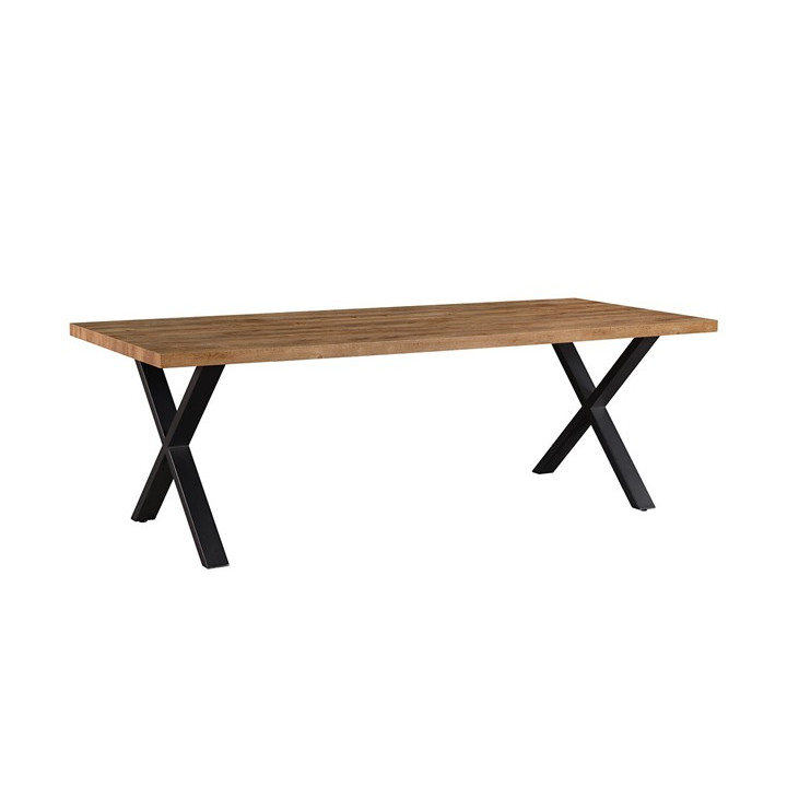 Table Etienne piétement X 220 cm