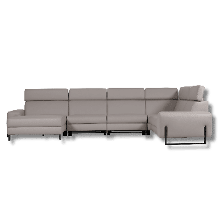 Salon d'angle Dalvik gris clair