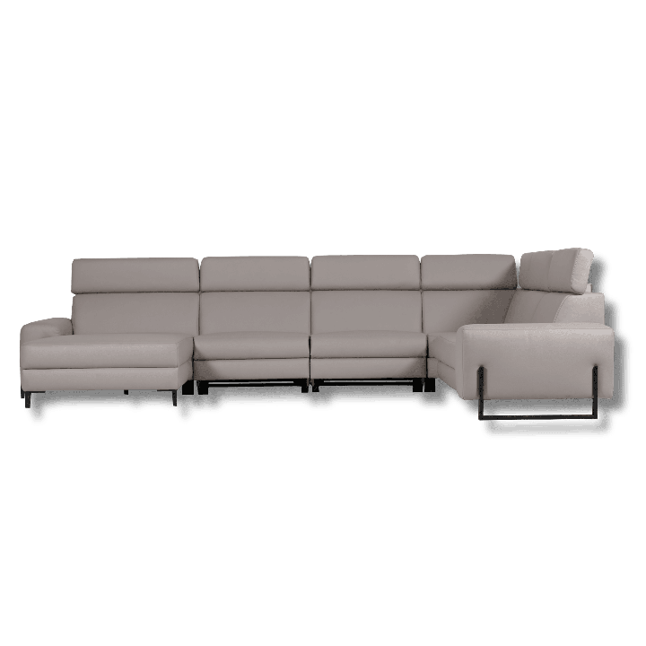 Salon d'angle Dalvik gris clair