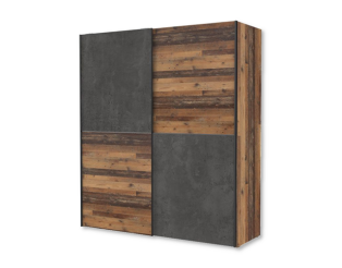 Armoire 2 portes Dederik marron foncé