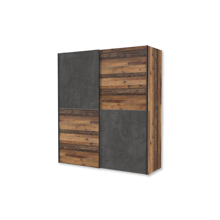 Armoire 2 portes Dederik marron foncé