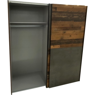 Armoire 2 portes Dederik marron foncé