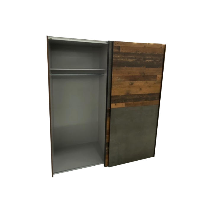 Armoire 2 portes Dederik marron foncé