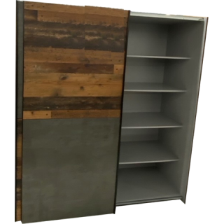 Armoire 2 portes Dederik marron foncé