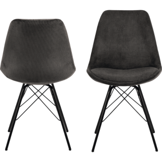 Lot de 2 chaises Eris dining hair anthracite wind 40