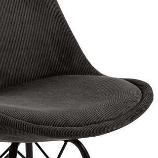 Lot de 2 chaises Eris dining hair anthracite wind 40