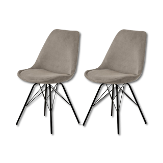 Prix spécial -  Lot de 2 chaises Eris dining Chair beige wind 70