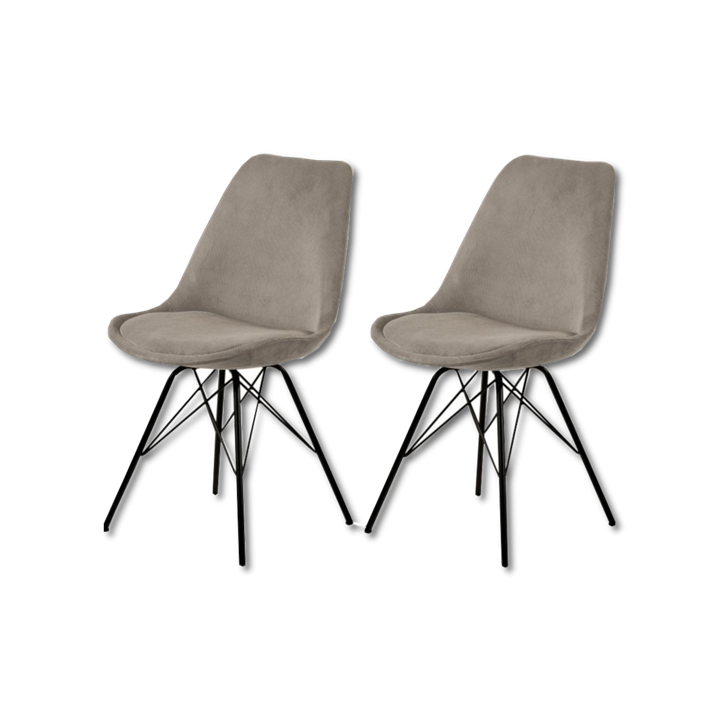 Prix spécial -  Lot de 2 chaises Eris dining Chair beige wind 70