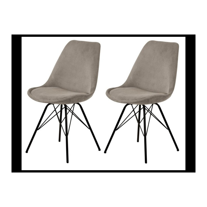 Prix spécial -  Lot de 2 chaises Eris dining Chair beige wind 70
