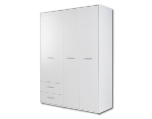 Armoire 3 portes Mokkaris blanc mat