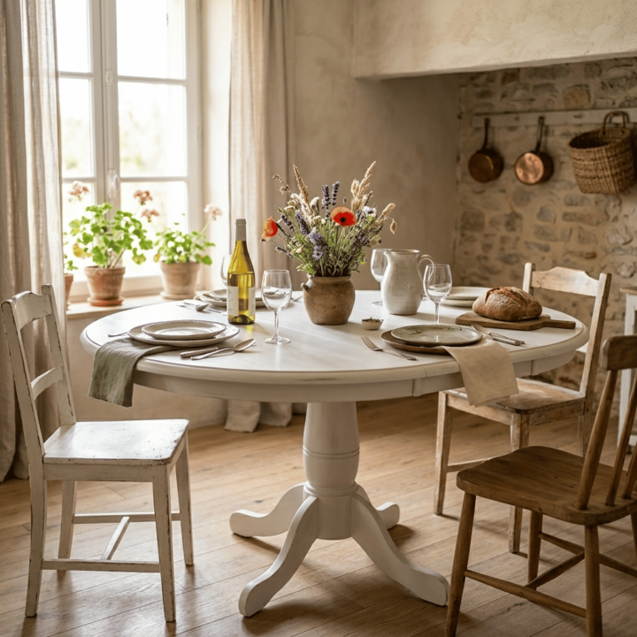 Table ronde 115cm - Cs1690 Allongeable Butterfly