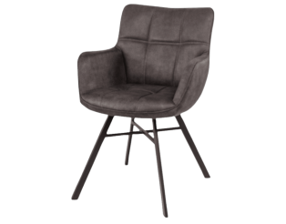 Chaise avec accoudoir Marcon anthracite