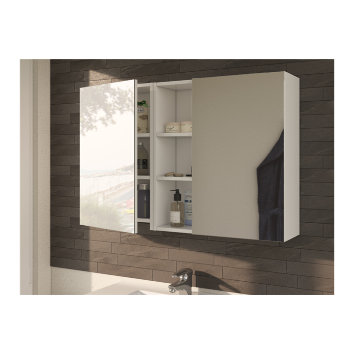 Armoire de salle de bain 305083BO miroir/blanc