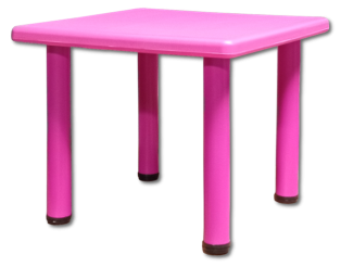 Table carré Loulou rose