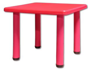 Table carré Loulou Rouge