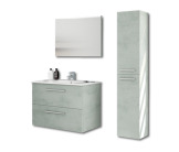 Aruba - Salle de bain - Meuble + vasque + miroir + colonne
