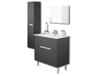Lotto - salle de bain - meuble + vasque + miroir + colonne