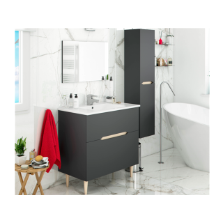 Lotto - salle de bain - meuble + vasque + miroir + colonne