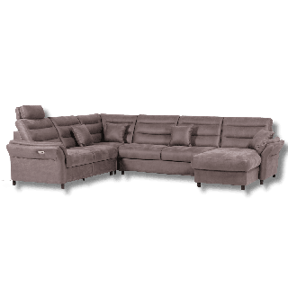 Salon d'angle Foreno marron