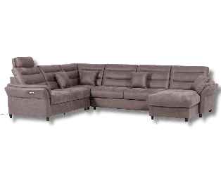 Salon d'angle Foreno marron