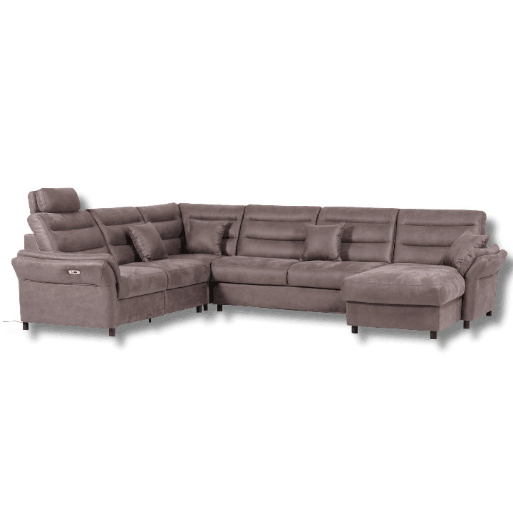 Salon d'angle Foreno marron
