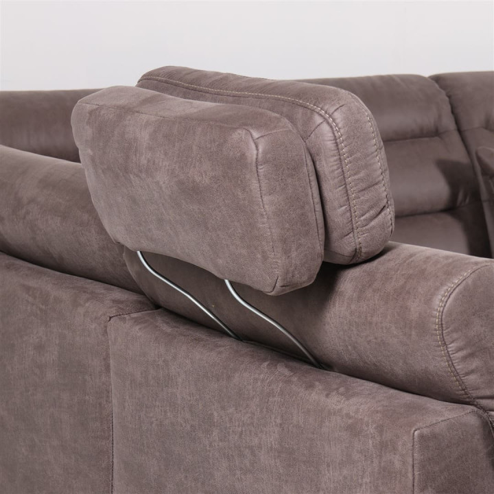Salon d'angle Foreno marron
